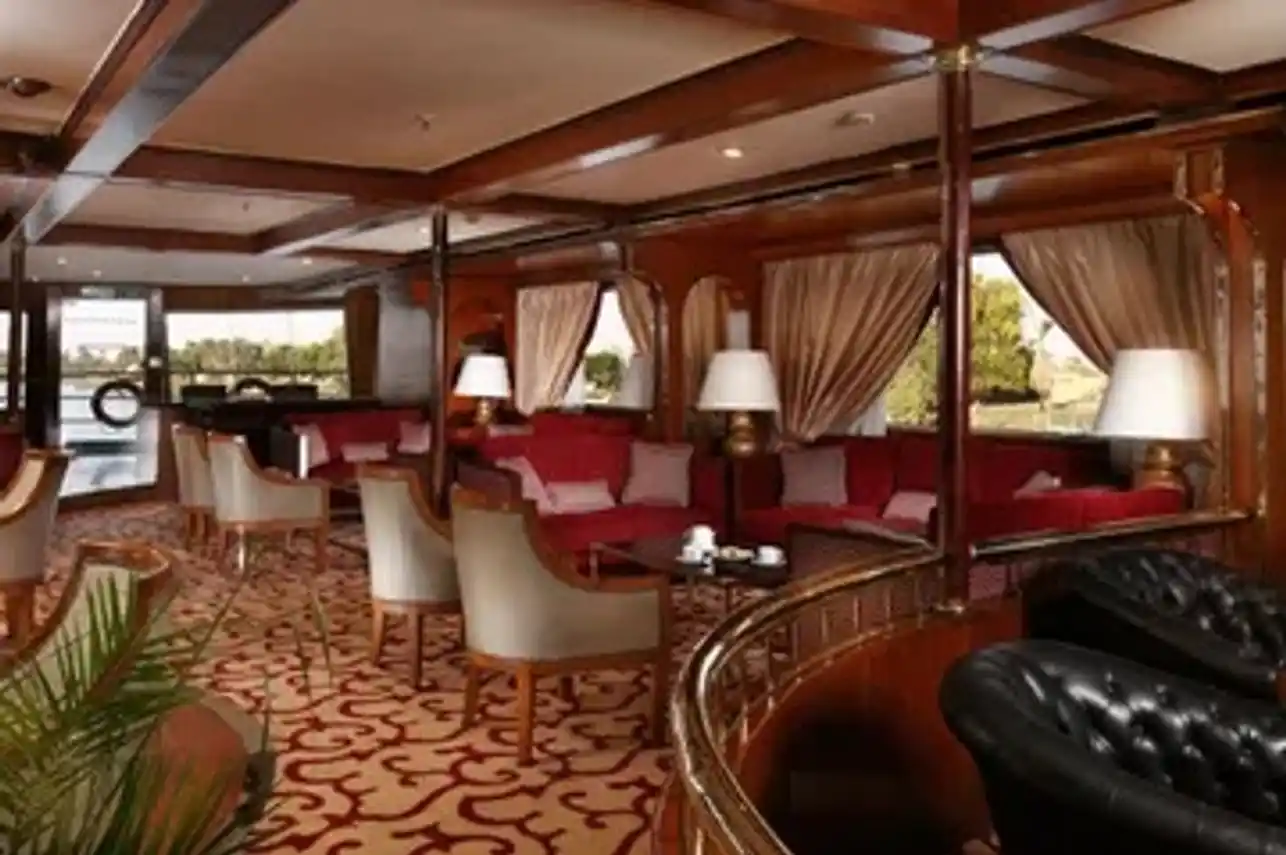 Lounge aboard the JAZ Nile Monarch Nile Cruise Nile cruise
